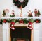 Christmas Stocking Holder Set of 2 Poly Resin Iron Snowman and Santa Stockings Hanger Mantle or Fireplace Decor Durable Long Lasting Decoration